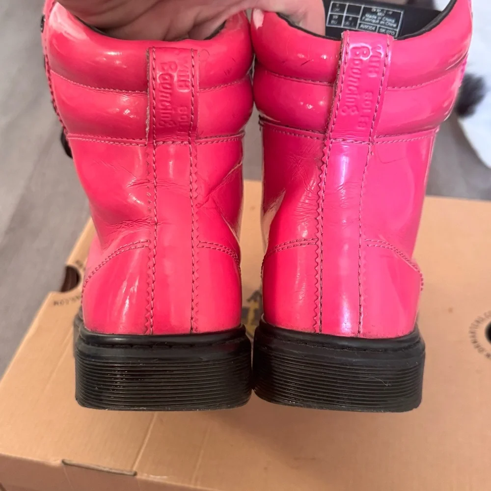 Dr. Martens Mix Patent Lamper Hot Pink Boots – Women’s US 8 / EU 39 - Picture 8 of 11